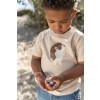 Zandkleurige t-shirt met egel - T-shirt short sleeves biscuit melange